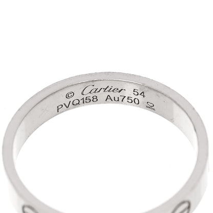 Cartier 18K White Gold 3.5mm LOVE Wedding Band Ring 54 6.75 4 of 5