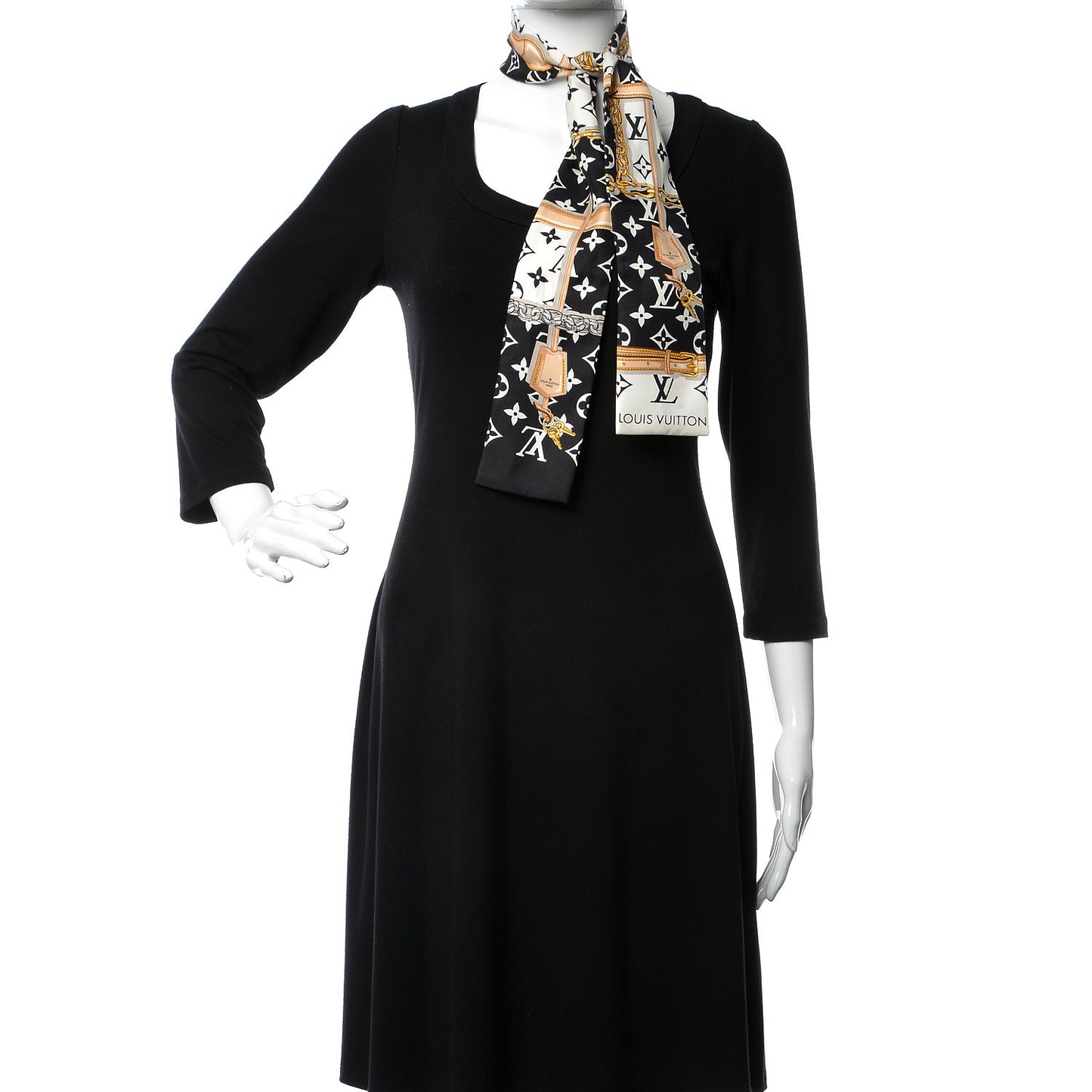 Silk Monogram Confidential Bandeau Black