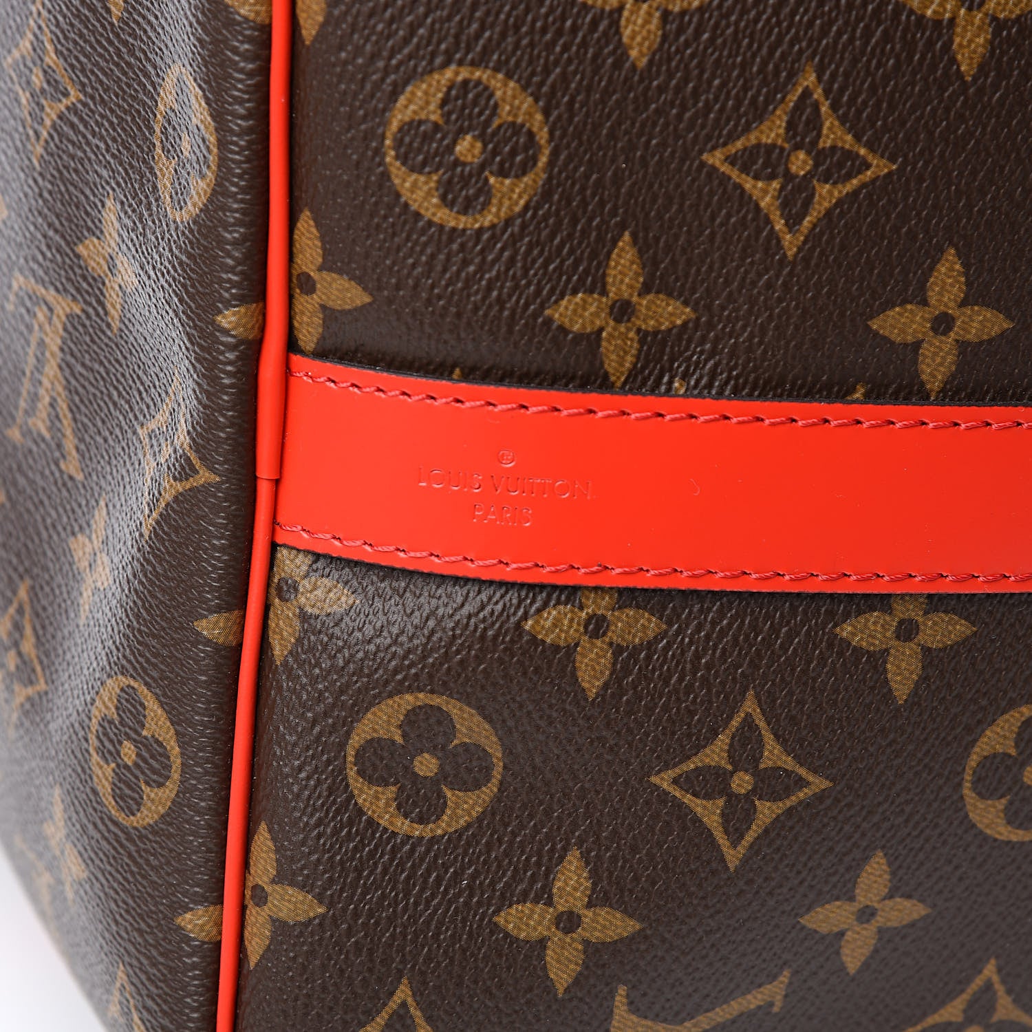 Louis Vuitton Calfskin Monogram Keepall Bandouliere 50 Coquelicot 6 of 10