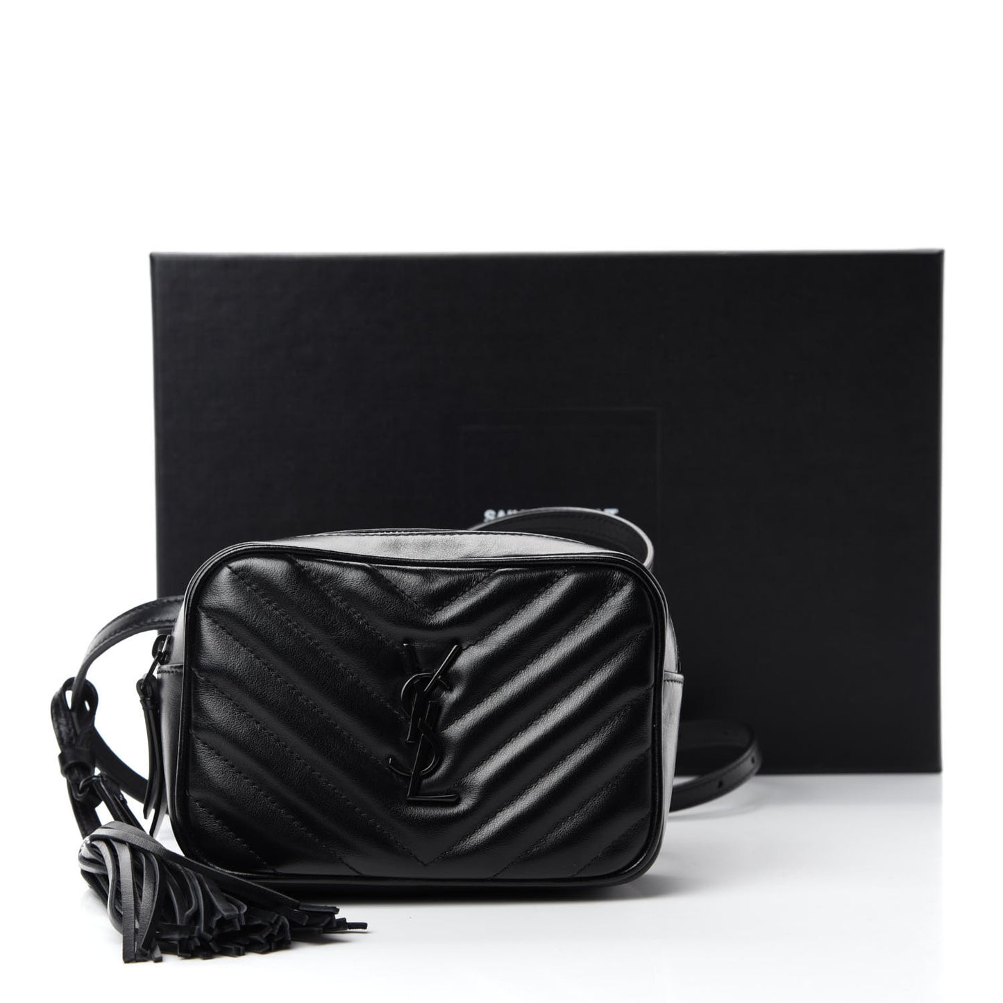 Calfskin Matelasse Monogram Lou Belt Bag Black
