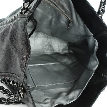Chanel Glazed Caviar Modern Chain Tote Black 6 of 10