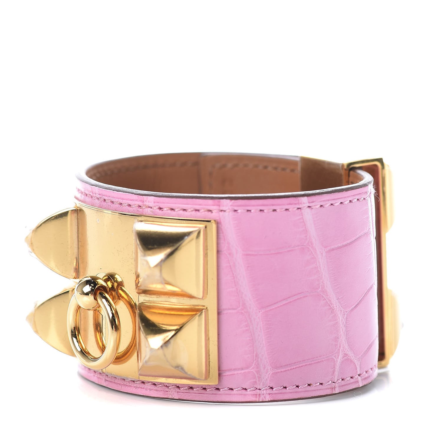 Matte Alligator Collier De Chien CDC Bracelet 5P Pink