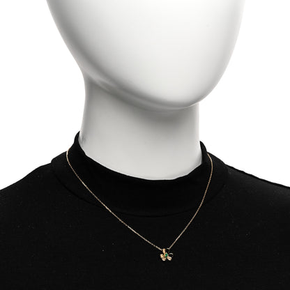 Van Cleef & Arpels 18K Yellow Gold Emerald Mini Frivole Pendant Necklace 2 of 6