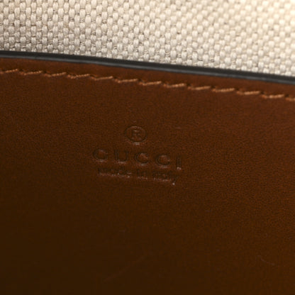Gucci New Canvas Charisma Calfskin Crystal GG Monogram Mini Jackie 1961 Hobo Camel Ebony 5 of 8
