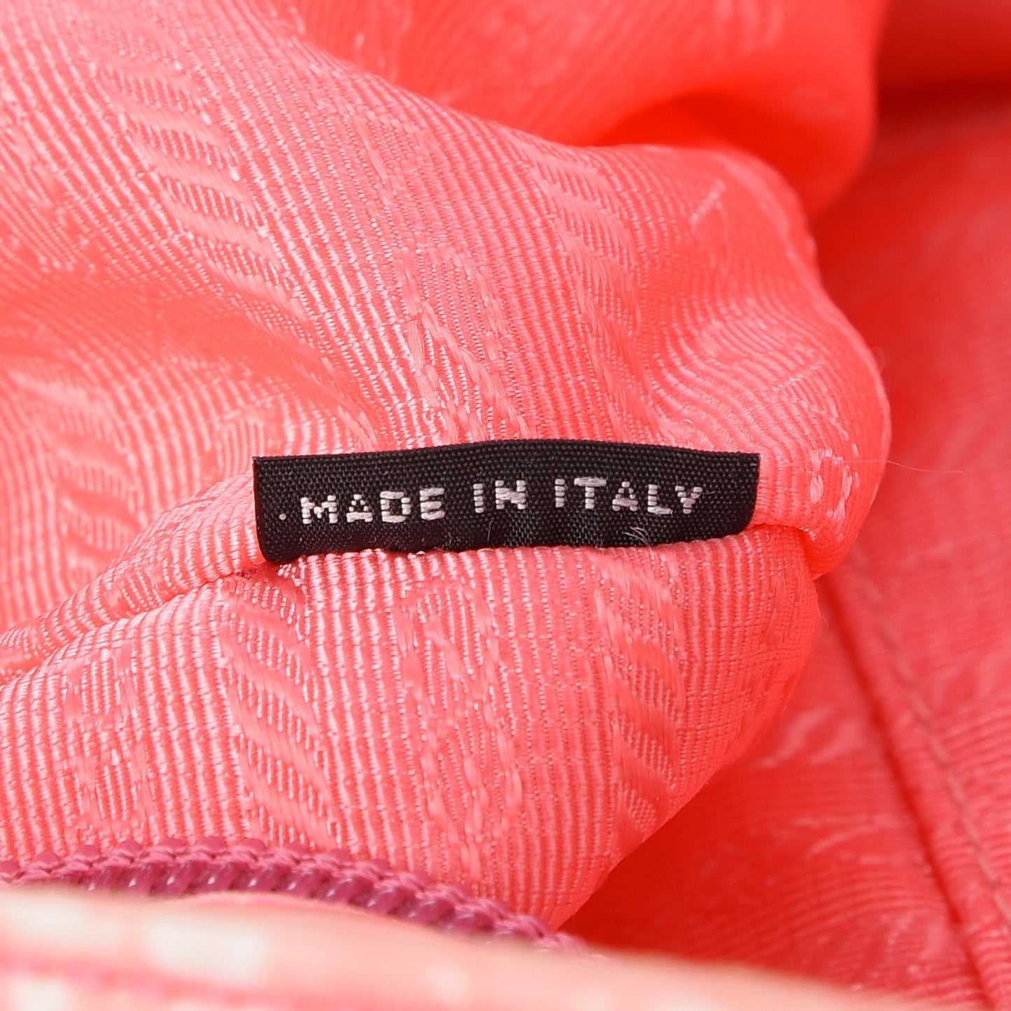 Tessuto Nylon Saffiano Plaid Tote Bag Pink