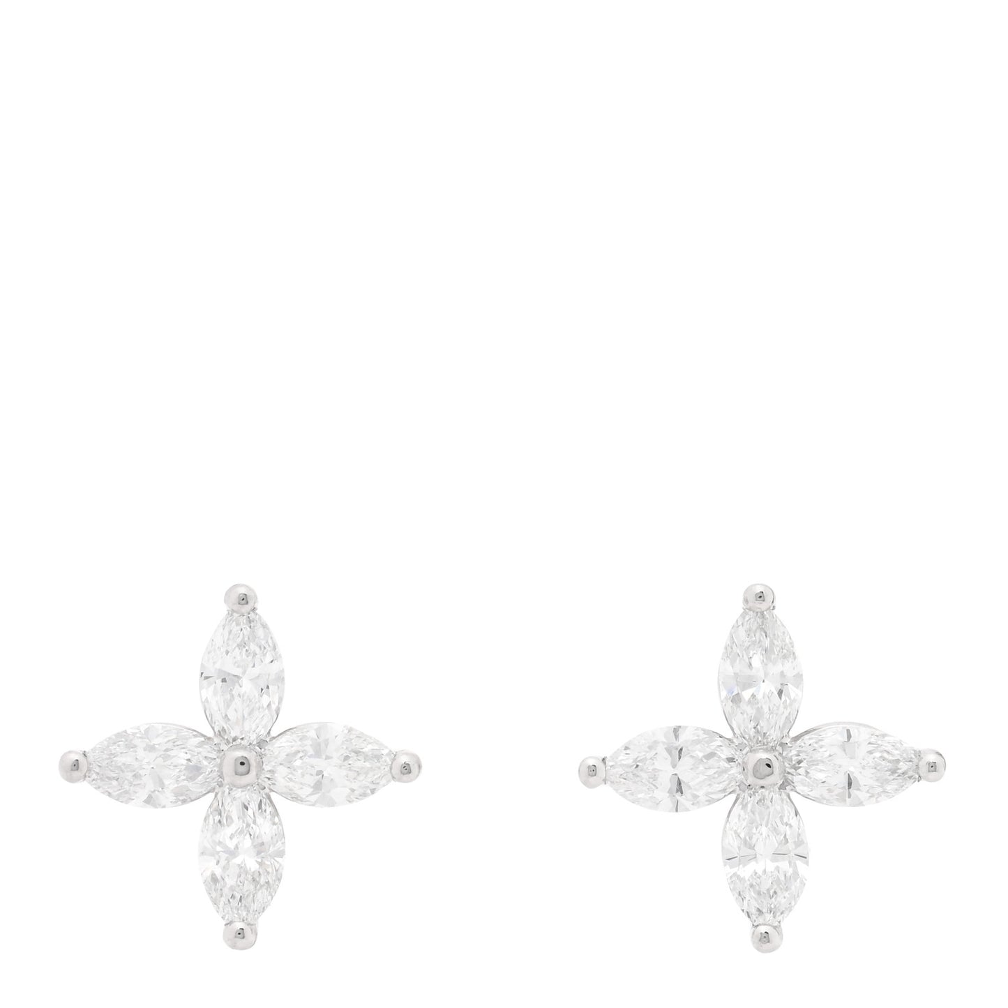 Platinum Diamond Large Victoria Earrings