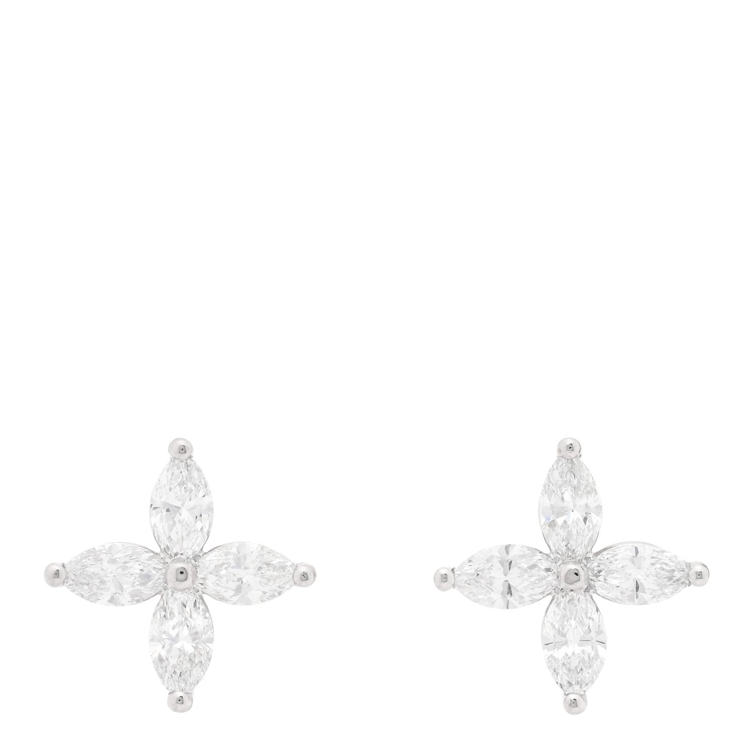Tiffany Platinum Diamond Large Victoria Earrings 1 of 5