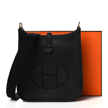 Hermes Taurillon Clemence Evelyne TPM Black 10 of 10