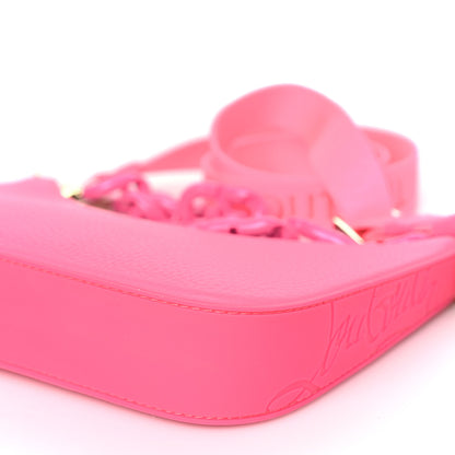 Christian Louboutin CHRISTIAN LOUBOUTIN Calfskin Mini Loubila Chain Shoulder Bag Fluo Pink 8 of 9