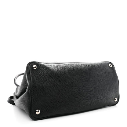 Prada Vitello Daino Medium Double Tote Black Cuoio Black Cuoio 4 of 11