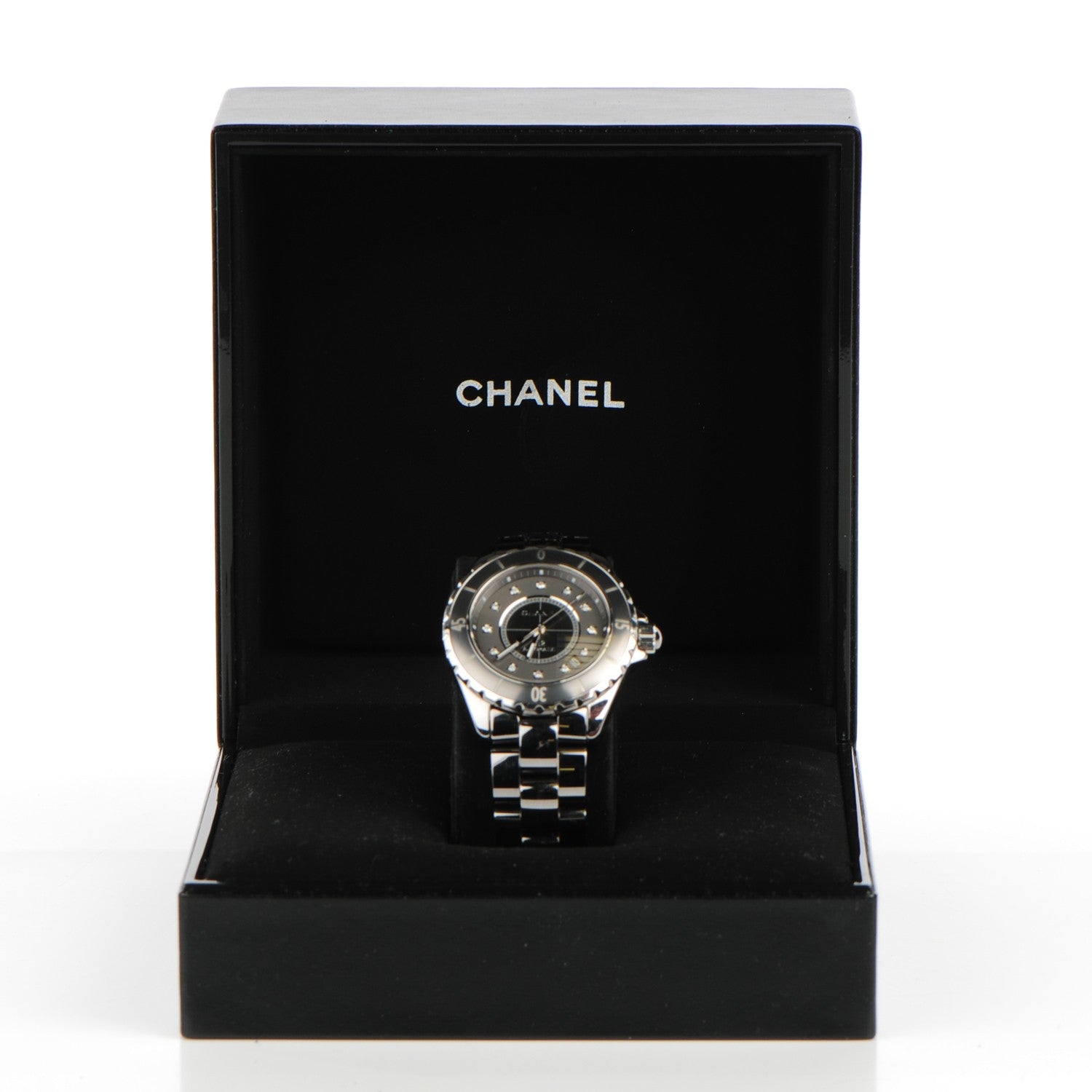 Chanel Titanium Ceramic Diamond 38mm J12 Automatic Watch 5 of 8