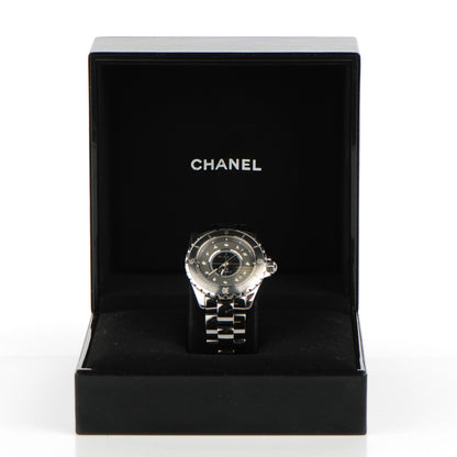 Chanel Titanium Ceramic Diamond 38mm J12 Automatic Watch 5 of 8