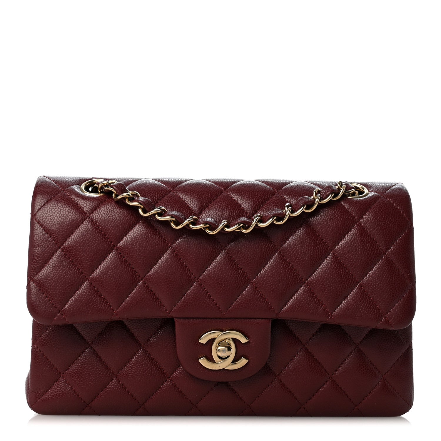 Chanel Caviar Quilted Small Double Flap Burgundy 1 of 13