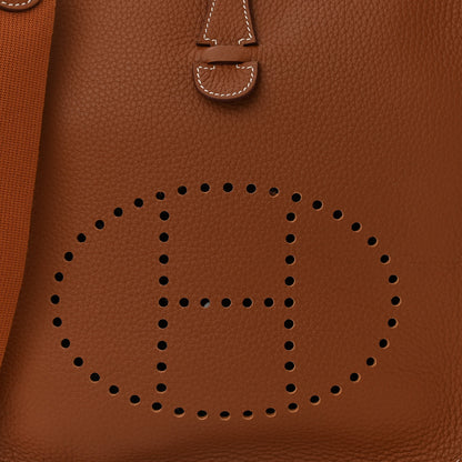 Hermes Taurillon Clemence Evelyne III PM Gold 8 of 11