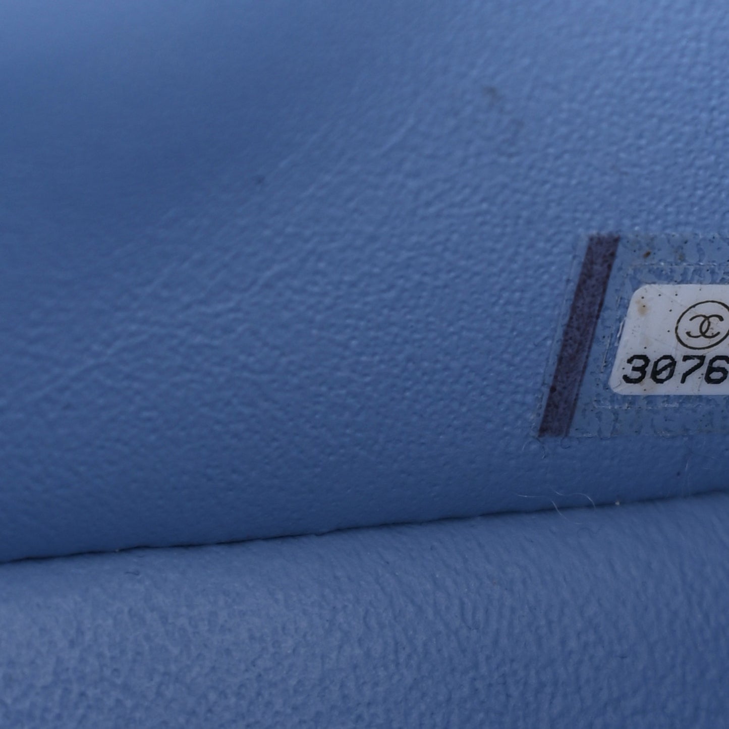 Lambskin Quilted Mini Rectangular Flap Light Blue