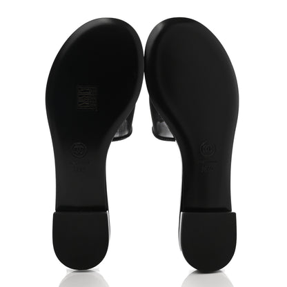 Chanel Mesh Patent Calfskin CC Mules 38.5 Black 5 of 7