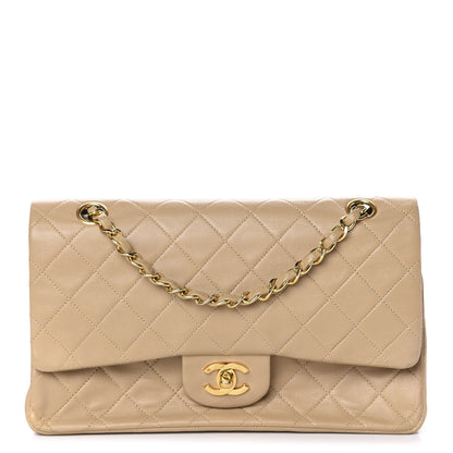 Chanel Lambskin Quilted Medium Double Flap Beige 1 of 11