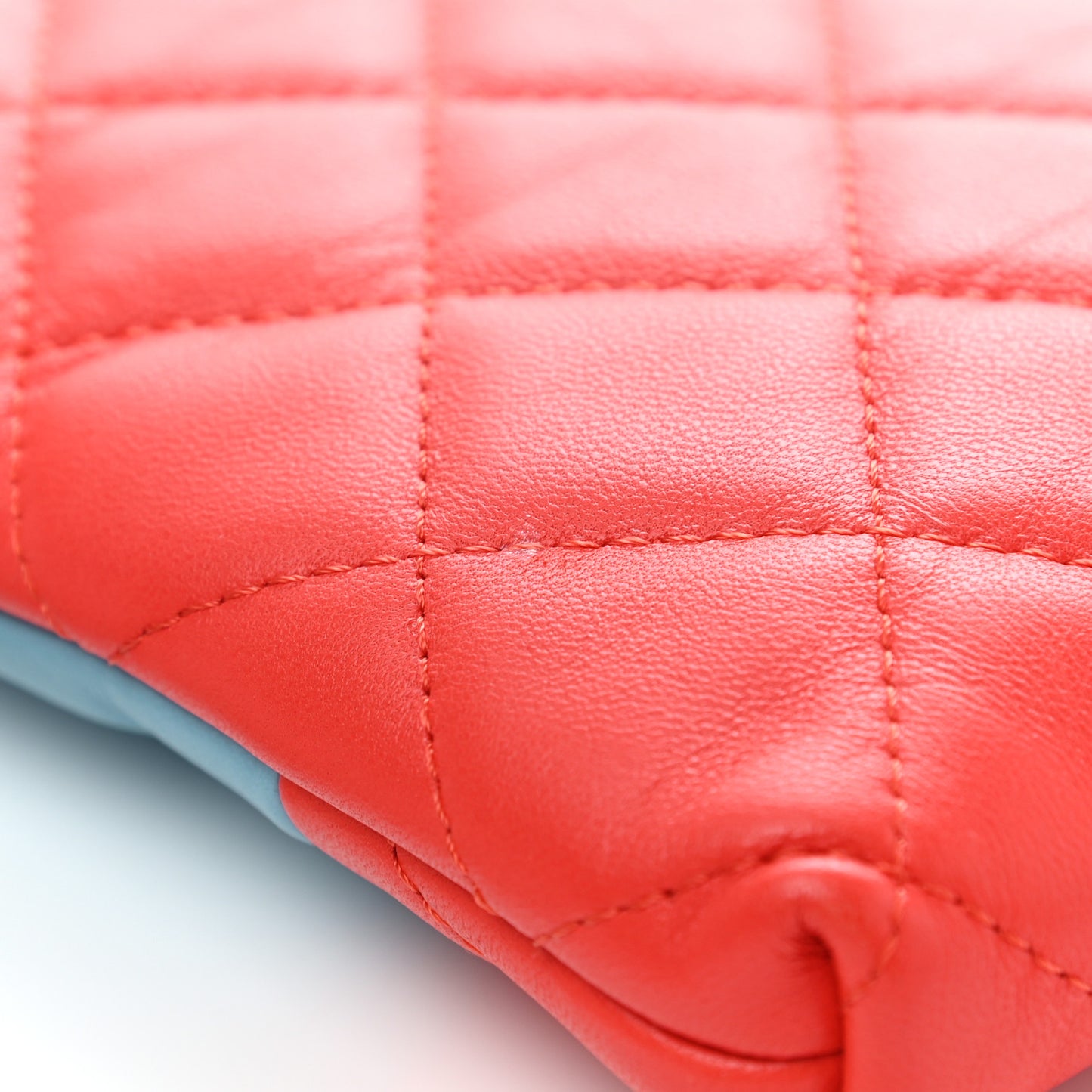 Lambskin Patchwork Large Cosmetic Case Multicolor