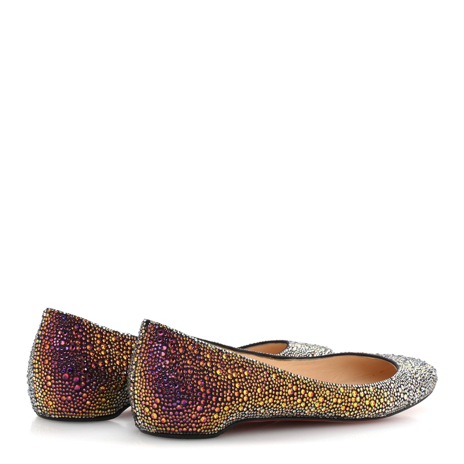 Christian Louboutin Suede Burma Strass Gozul Flats 40 Multicolor 5 of 9