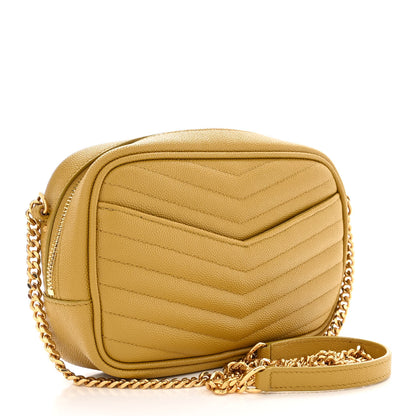 Saint Laurent Grain De Poudre Matelasse Monogram Mini Lou Camera Bag Light Chartreuse 3 of 10