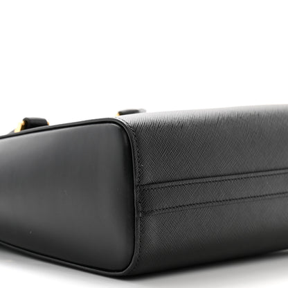 Prada Saffiano Soft Calfskin Small Zippered Tote Black 8 of 9