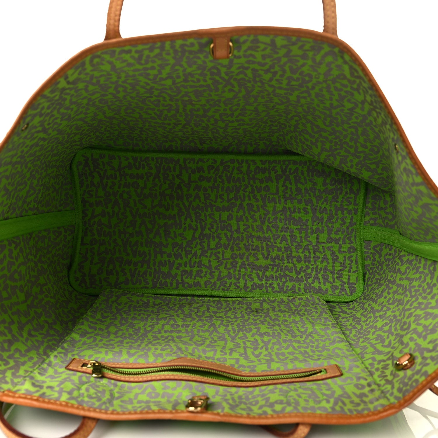 Louis Vuitton Monogram Graffiti Neverfull GM Green 5 of 6