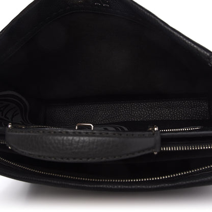 Fendi Cuoio Romano Selleria Fendi Stamp Patch Large Mens Peekaboo Iconic Essential Satchel Black Grigio 5 of 10