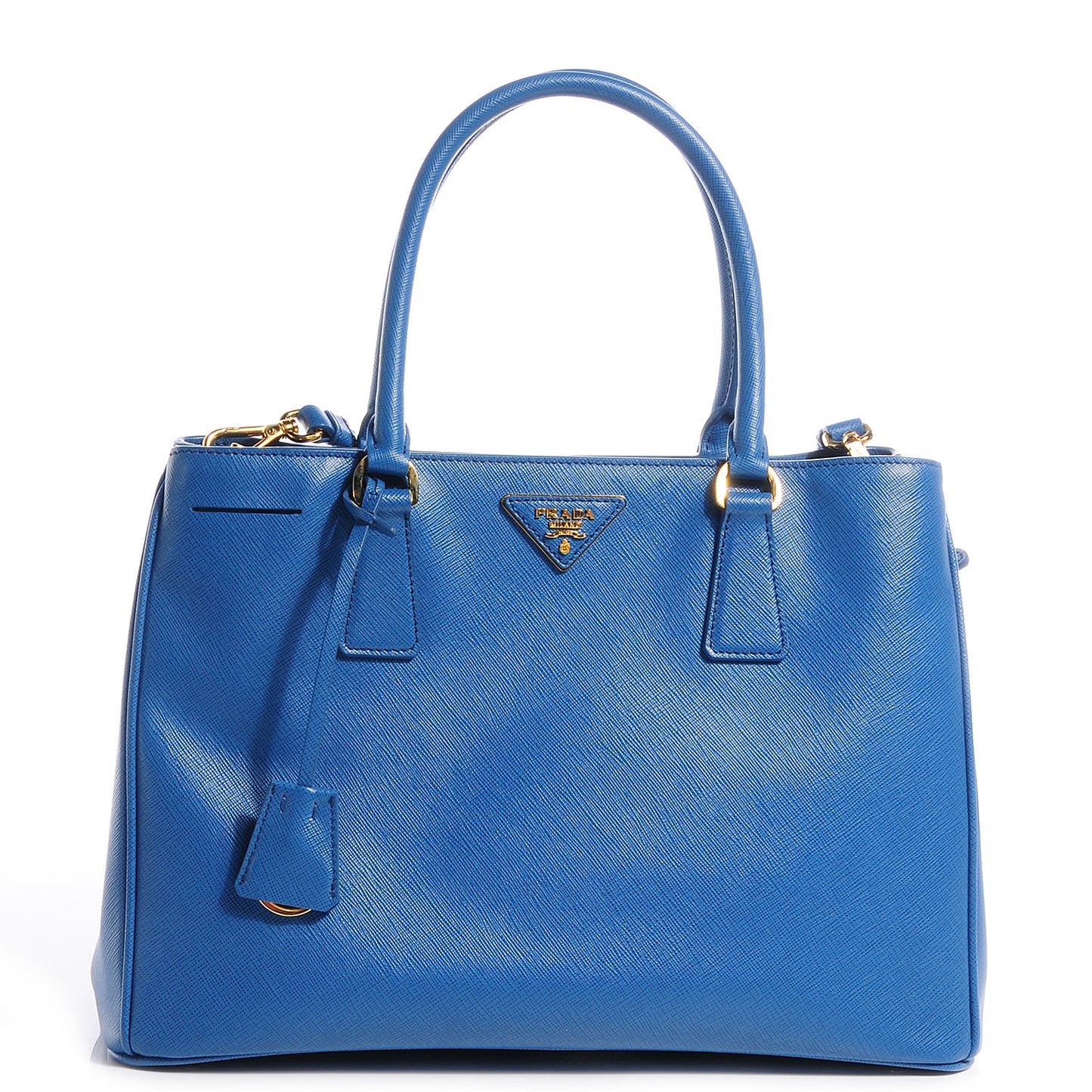 Saffiano Lux Medium Tote Cobalto