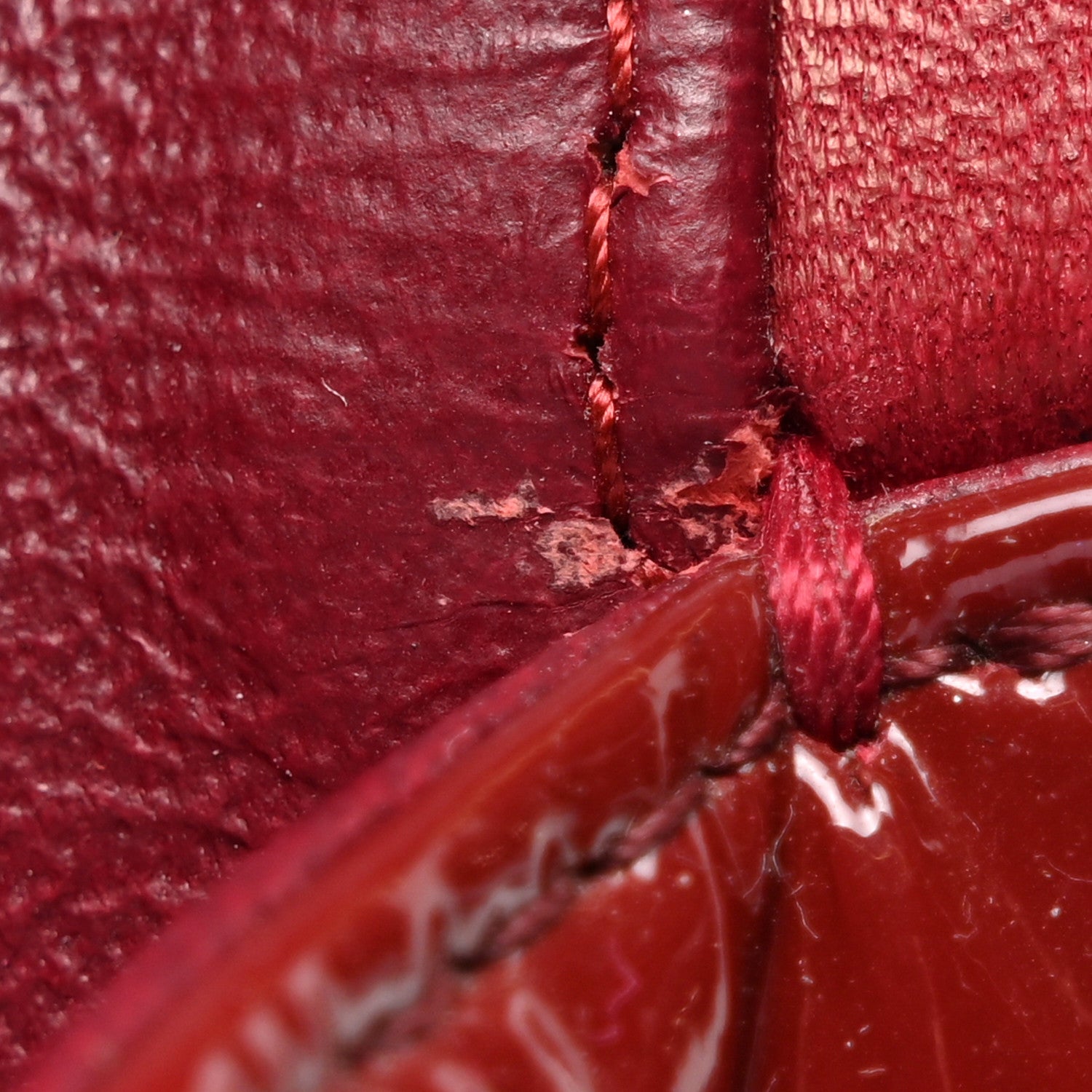 Chanel Patent Calfskin Quilted Medium Double Flap Dark Red 14 of 18