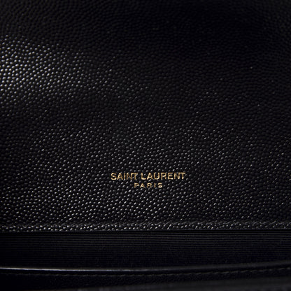 Saint Laurent Grain De Poudre Small Monogram Kate Satchel Black 8 of 9