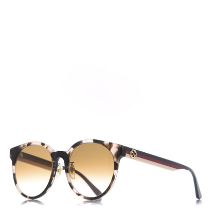 Gucci Acetate Round Eye GG Web Sunglasses GG0854SK Tortoise 1 of 6