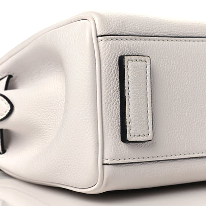 Versace Grained Calfskin Small La Medusa Top Handle Bag White 8 of 9