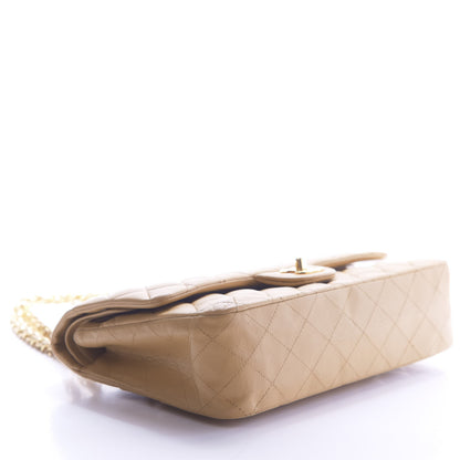 Chanel Lambskin Quilted Medium Double Flap Beige 4 of 12