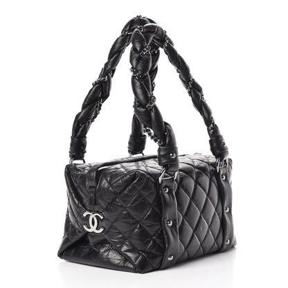 Chanel Distressed Lambskin Small Lady Braid Tote Black 3 of 10