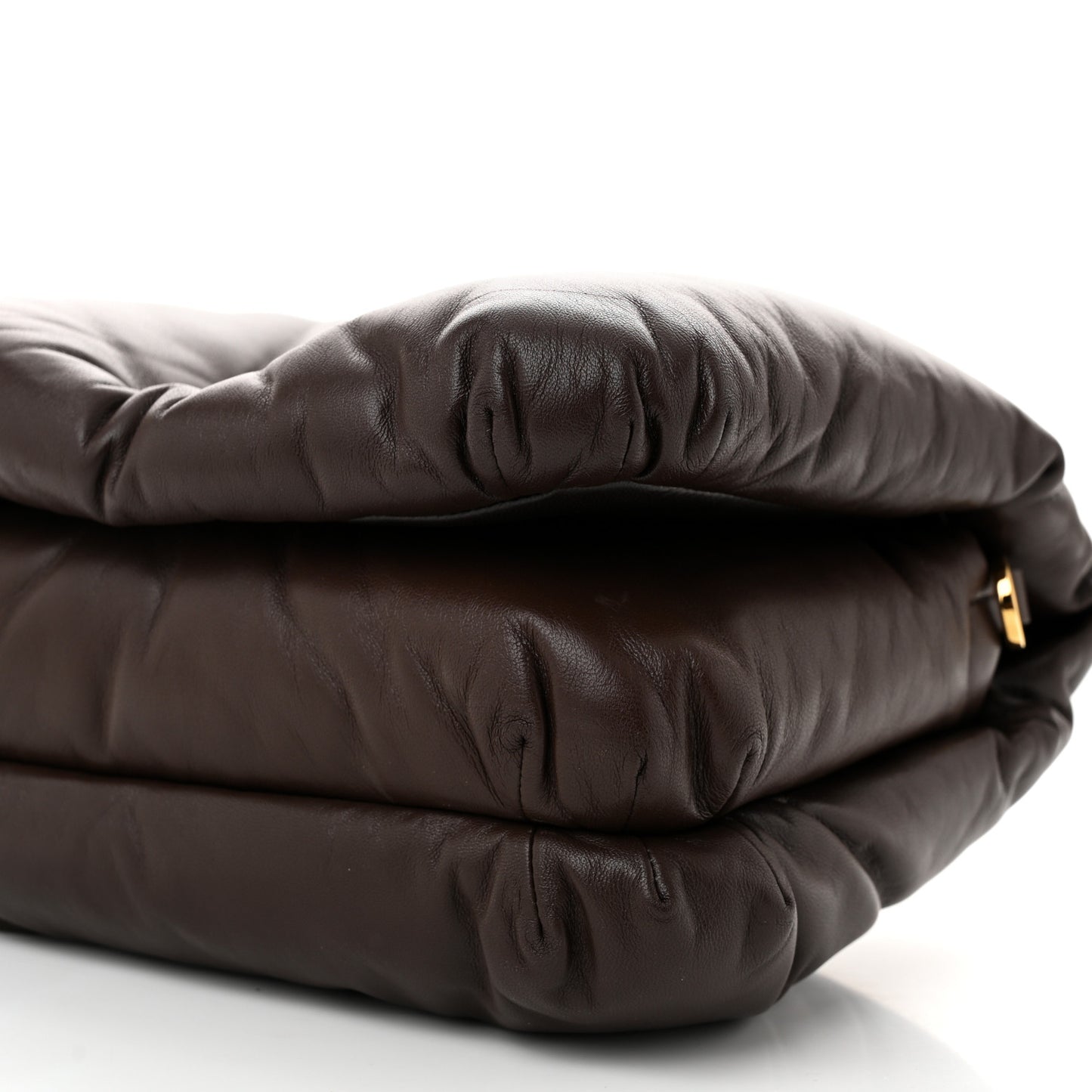 Lambskin Goya Puffer Bag Dark Chocolate