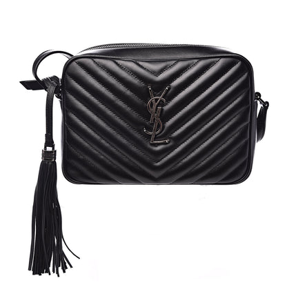 Saint Laurent Calfskin Matelasse Monogram Lou Camera Bag Black 1 of 10