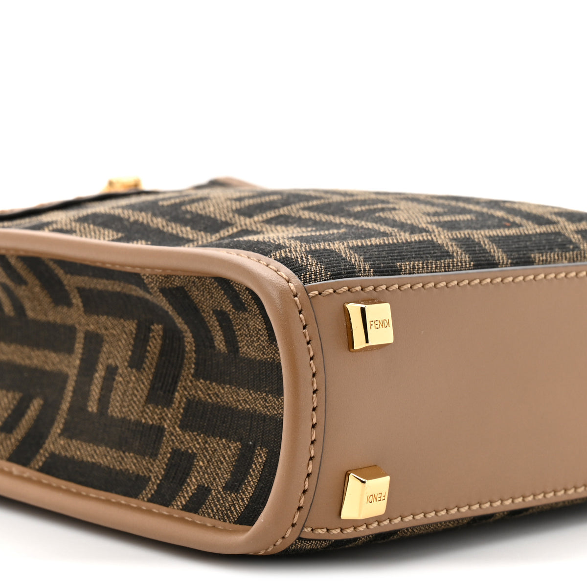 Fendi Fabric Jacquard Vitello King Plexiglass FF 1974 Mini Fendi 