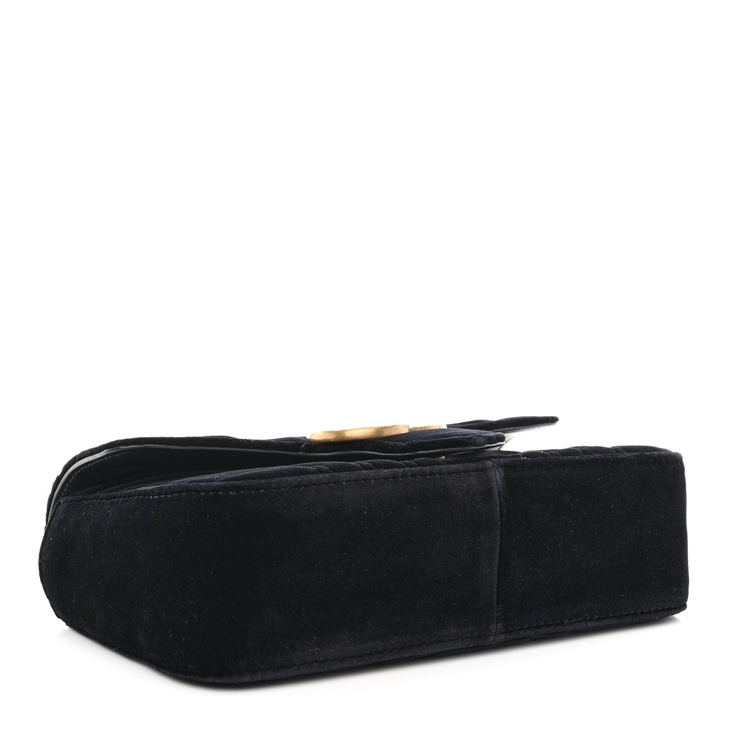 Velvet Matelasse Mini GG Marmont Shoulder Bag Black