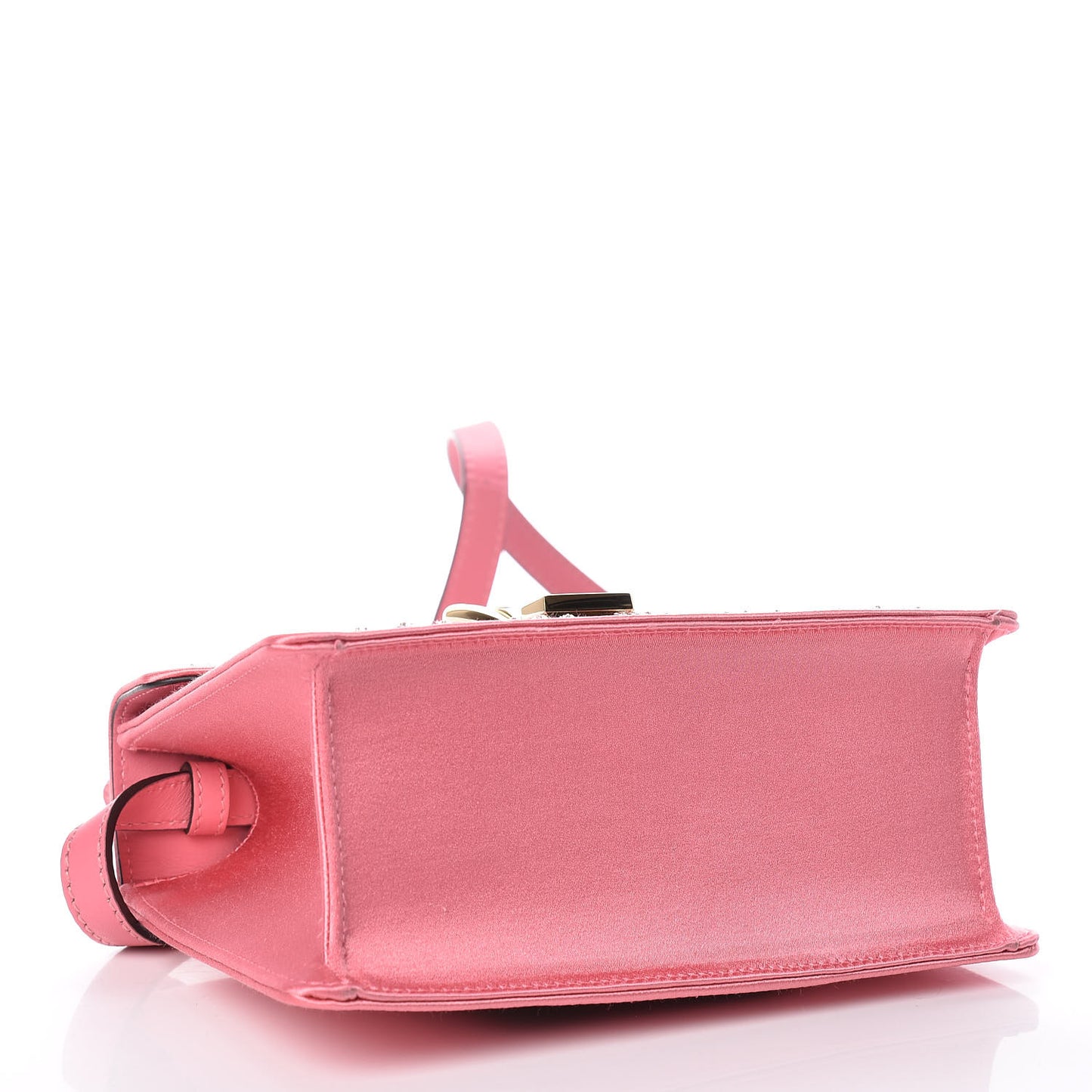 Satin Crystal Mini Sylvie Top Handle Bag Peony