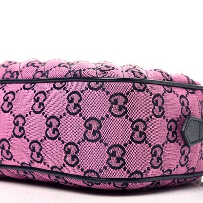 Gucci Monogram Multicolor Matelasse Diagonal Small GG Marmont Chain Shoulder Bag Pink Blue 9 of 9