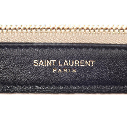 Saint Laurent Metallic Calfskin Classic Monogram Kate Tassel Chain Wallet Platine 6 of 11