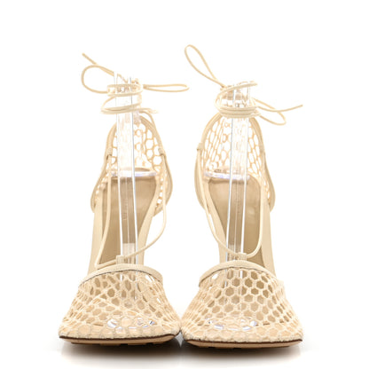 Bottega Veneta Mesh Nappa Stretch Ankle Tie Sandals 40.5 Toile 3 of 9
