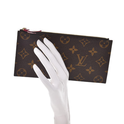 Louis Vuitton Monogram Felicie Chain Wallet Zippered Insert Fuchsia 2 of 6