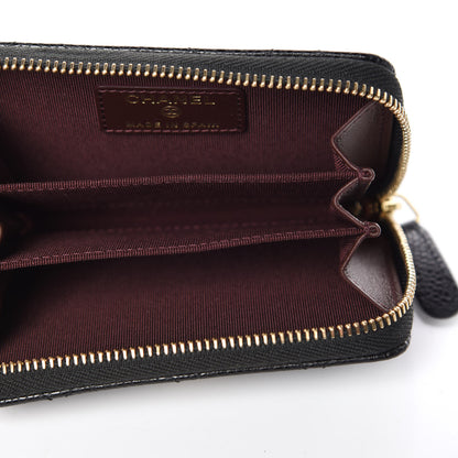 Chanel Caviar Quilted Zip Coin Purse Black 5 of 8