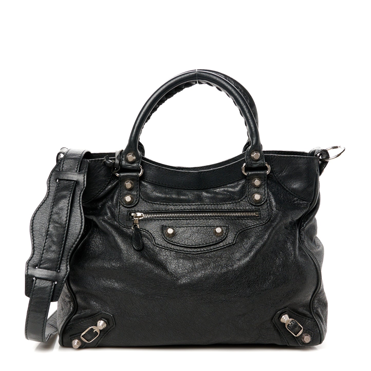 Agneau Giant 12 Silver Hardware Velo Black