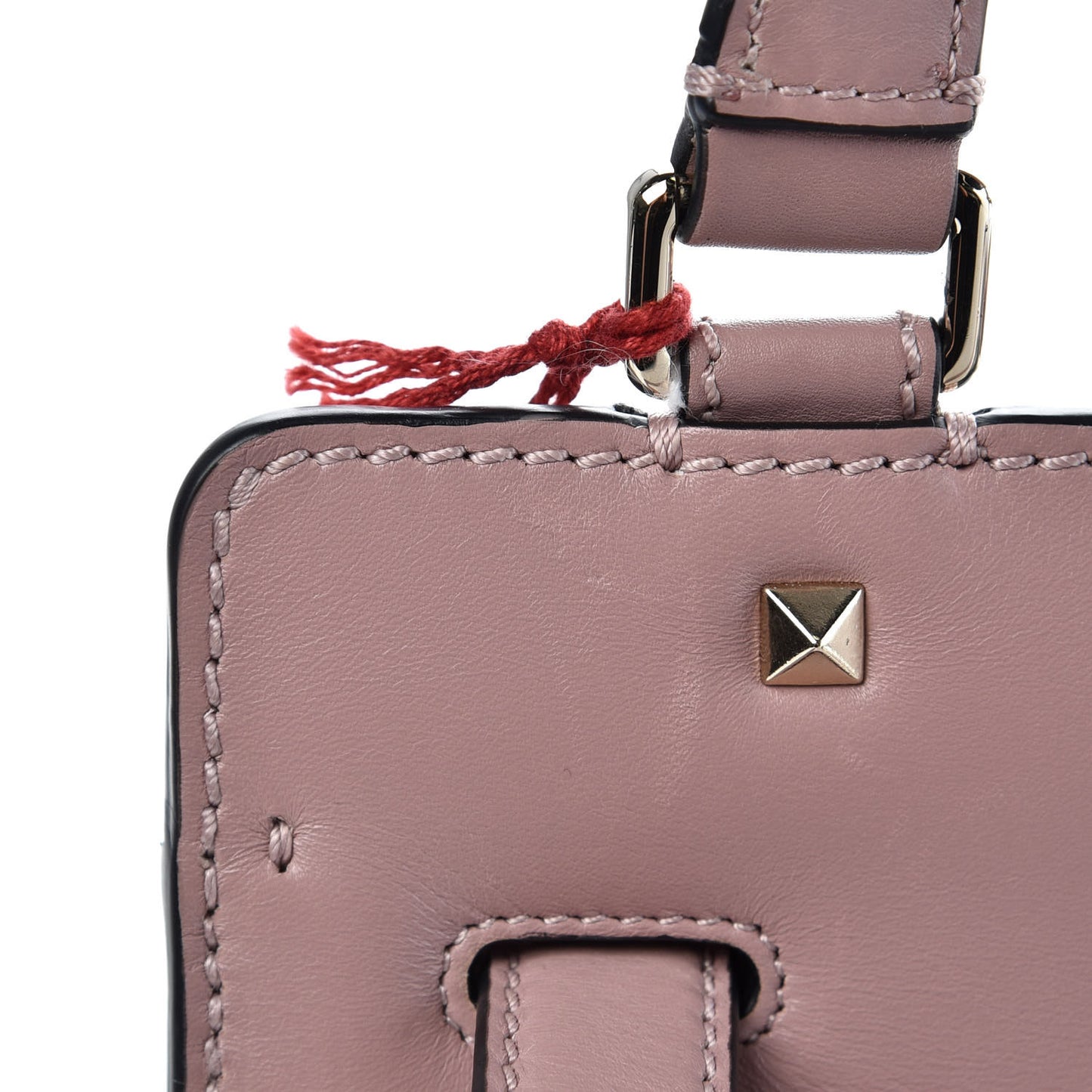 Calfskin Studded Small Joylock Satchel Lipstick
