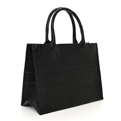 Christian Dior Oblique Calfskin Embossed Medium Book Tote Black 3 of 10