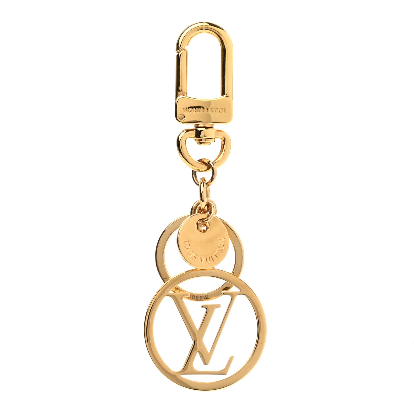 LV Circle Bag Charm Key Holder Gold