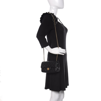 Chanel Lambskin Quilted Mini Romance Rectangular Flap Black 2 of 10