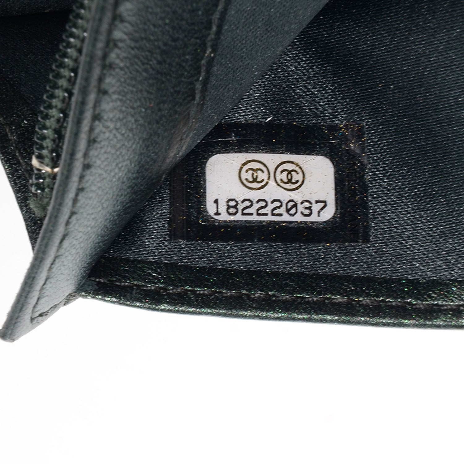 Chanel Lambskin Camellia Yen Wallet Black 8 of 8